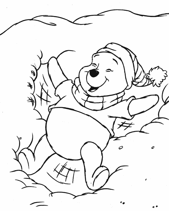 Plansa de colorat cu Ursuletul Winnie 4 25